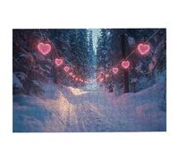 Puzzle 1500 Piezas Adultos Nieve, Rompecabezas Adultos Corazón, Clásico Puzzles Adultos Desafiante para Toda la Familia, Juguetes Rompecabezas Letras en la Parte Posterior, Regalo Hombre Decor -2867