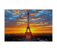 Puzzle 1500 Piezas Adultos Paris Puzzle para Adultos Atardecer Rompecabezas Juguetes Educativos Regalos Originales para Mujer Rompecabezas Entretenimiento Creativo Divertido Familia Juego 87x57cm J-17