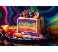 Puzzle 1500 Piezas Adultos Pastel Puzle Imposible Fresa Arte Jigsaw Puzzles Educa de Rompecabezas y Juego Familiar para Adultos y Adolescente a Partir de 14 Años Entretenimiento Decorar Regalos P-997