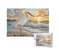 Puzzle 1500 Piezas Adultos, PelíCanos Puzzle Playa Patrón Diseño, 87x57cm Gran Formato Jigsaw Adultos DIY Artesanía con Embalaje de Caja de Regalo, Home Room Wall Decor, Regalo Mujer Hombre, Model1387