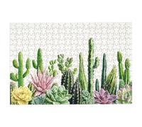 Puzzle 1500 Piezas Adultos Planta, Puzzle Cactus, Puzzles 1500 Piezas Adultos, Rompecabezas de Madera con Caja Regalo Tamaño 87x57cm, Rompecabezas Desafiante para Toda la Familia, Regalo Mujer -1646