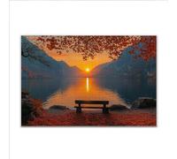 Puzzle 1500 Piezas Adultos Puzzle Atardecer Paisaje Rompecabezas Adultos XXL 87 x 57cm, Impossible Rompecabezas, Jigsaw Arte Juego Educa Familiar Aliviar El Estrés, Regalos para Hombres y Mujeres Y-7