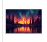 Puzzle 1500 Piezas Adultos Puzzle Aurora Paisaje Rompecabezas Adultos XXL 87 x 57cm, Impossible Rompecabezas, Jigsaw Arte Juego Educa Familiar Aliviar El Estrés, Regalos para Hombres y Mujeres L-2