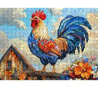 Puzzle 1500 Piezas Adultos, Rompecabezas de Madera 87 x 57 cm Gran Detalle y Colores Vivos - Un Desafío Divertido para Familia y Amigos, Actividad Creativa y Regalo Educativo, Pollo cortijo f0-473