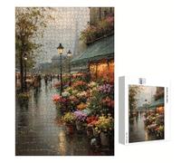 Puzzle 1500 Piezas Adultos Vista de Calle & París, Rompecabezas con Letras Traseras y Póster, Pasatiempo Antiestrés, Decoración de Pared, Regalo Decorar Mujer Hombre 87 x 57 cm (14 Años +) P3#1090