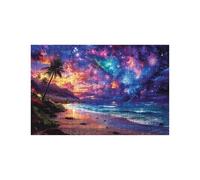 Puzzle 1500 Piezas Aurora Puzzle 1500 Piezas Adultos Playa Educativo Rompecabezas Madera para Toda la Familia Junta, Puzzles para Reducir el Estrés y Primavera Cuadros Decoracion 60x90CM LZPT-01345