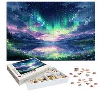 Puzzle 1500 Piezas Aurora, Puzzle Paisaje con Caja para Adultos, 87x57 cm, DIY 1500 Piezas Rompecabezas Madera para Adultos, Rompecabezas Desafiante para Decoracion Hogar y Pared, Regalo Mujer H-3003