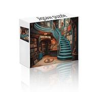 Puzzle 1500 Piezas Biblioteca, Obra de Arte de Juegos de Puzzle Habitación, Juegos Divertidos Dificultad Rompecabezas Adultos, Entretenimento Decoración del Hogar Regalos Creativos Juguetes 4 Años Y-6