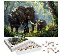 Puzzle 1500 Piezas Bosque, Puzzle Elefante con Caja para Adultos, 87x57 cm, DIY 1500 Piezas Rompecabezas Madera para Adultos, Rompecabezas Desafiante para Decoracion Hogar y Pared, Regalo Mujer H-331