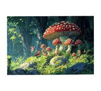 Puzzle 1500 Piezas Bosque, Puzzle Madera Champiñón, Clásico Rompecabezas Desafiante para Toda la Familia, Juguetes Rompecabezas Letras en la Parte Posterior, Regalos Originales para Hombre -1311