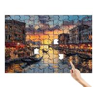 Puzzle 1500 Piezas Bote, Rompecabezas Adultos, Juegos Educativos Familiares, Desafía el Puzzle Ciudad Creativo, Conjunto Colorido e Interesante con Caja para Regalo Mujer Decoracion Habitacion O-9