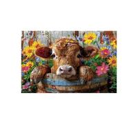 Puzzle 1500 Piezas Buey Puzzle 1500 Piezas Adultos Flor Educativo Rompecabezas Madera para Toda la Familia Junta, Puzzles para Reducir el Estrés y Primavera Cuadros Decoracion 60 x 90Cm LZPT-00875