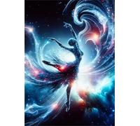 Puzzle 1500 Piezas Chica Bailando en el Cielo Estrellado | Puzzles Adultos | para Toda La Familia |87 x 57 cm | Entretenimiento Creativo Rompecabezas Adultos Regalo