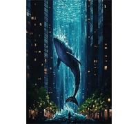 Puzzle 1500 Piezas Ciudad Las Ballenas Los Peces Puzzle, Desarrolla la Logica y la Observaciòn, Ejercita Paciencia Puzzles Adultos 1500 Piezas 87 x 57 cm