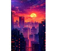 Puzzle 1500 Piezas Ciudad Luna, 87x57 cm, Rompecabezas Imposible, Ejercita Paciencia y Concentración, Puzzle de 1500 Piezas para Adultos
