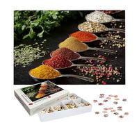 Puzzle 1500 Piezas Condimento, Puzzle Vistoso con Caja para Adultos, 87x57cm, DIY 1500 Piezas Rompecabezas Madera para Adultos, Rompecabezas Desafiante para Decoracion Hogar, Regalo Mujer, -8779