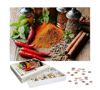 Puzzle 1500 Piezas Condimento, Puzzle Vistoso con Caja para Adultos, 87x57cm, DIY 1500 Piezas Rompecabezas Madera para Adultos, Rompecabezas Desafiante para Decoracion Hogar, Regalo Mujer, -7255