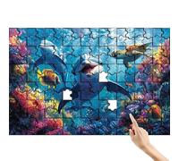 Puzzle 1500 Piezas Coral, Rompecabezas Adultos, Juegos Educativos Familiares, Desafía el Puzzle Delfín Creativo, Conjunto Colorido e Interesante con Caja para Regalo Mujer Decoracion Habitacion M-2