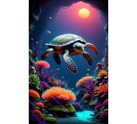 Puzzle 1500 Piezas Coral Tortuga Luna, 87x57 cm, Rompecabezas Imposible, Ejercita Paciencia y Concentración, Puzzle de 1500 Piezas para Adultos