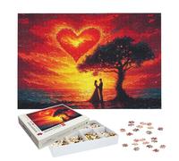 Puzzle 1500 Piezas Día de San Valentín, Puzzle Paisaje con Caja para Adultos, 87x57cm, 1500 Piezas Rompecabezas Madera para Adultos, Rompecabezas Desafiante para Decoracion Hogar, Regalo Mujer, -8065