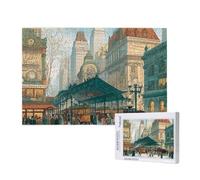 Puzzle 1500 Piezas Europa Puzzle Adultos,Rompecabezas DIY,Ciudad Juegos de Rompecabezas para Toda la Familia,Pasatiempo Creativo Adultos,Regalos Originales para Mujer con Caja de Regalo,87x57 cm,p877t