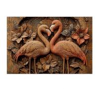 Puzzle 1500 Piezas Flamencos, Puzzle Flor con Caja Regalo Adultos, DIY 1500 Piezas Rompecabezas de Madera para Adultos, Rompecabezas Desafiante para Decoración del Hogar y Paredes, Regalo Mujer, Z-49