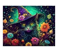 Puzzle 1500 Piezas, Flor de Gato mágica Puzzles para Adultos,Rompecabezas de Adultos, Juguetes de Regalo Entretenimento Puzzle, Juego de Rompecabezas