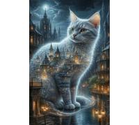 Puzzle 1500 Piezas Gato Animal Ciudad, 87x57 cm, Rompecabezas Imposible, Ejercita Paciencia y Concentración, Puzzle de 1500 Piezas para Adultos