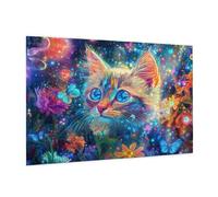 Puzzle 1500 Piezas Gato Puzzle Fantástico Rompecabezas DIY con Caja de Regalo,Pasatiempo Creativo,Regalos Originales para Mujer,Juego Familiar Actividades Creativas, Wall Decoration 87 x 57 cm -2113Y