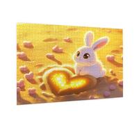 Puzzle 1500 Piezas Interesante Puzzle Conejo Rompecabezas DIY con Caja de Regalo,Pasatiempo Creativo,Regalos Originales para Mujer,Juego Familiar Actividades, Wall Decoration 87 x 57 cm -1067Y