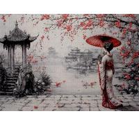 Puzzle 1500 Piezas Japón Rompecabezas Adultos Mujer Puzzles Desafío Imposible 87x57cm Rompecabezas DIY Pintura para Adultos y Chico Mayores de 14 Años Regalos Mujeres para Decoración del Hogar C-178