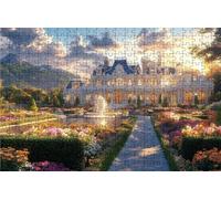 Puzzle 1500 Piezas, JardíN Puzzle 1500 Piezas Adulto 90 x 60 CM, Puzzles Madera SeñOríO Exquisito Embalaje en Caja de Papel, Bolsa de Malla Portátil para Regalo Hombre Mujer Decoracion Pared RXPT-2393