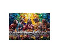 Puzzle 1500 Piezas La última cena Puzzle 1500 Piezas Adultos Abstracto Educativo Rompecabezas Madera para Toda la Familia Junta, Puzzles para Reducir el Estrés y Primavera Decoracion 60x90Cm LZPT03785