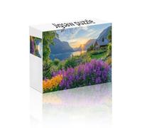 Puzzle 1500 Piezas Lavanda, Obra de Arte de Juegos de Puzzle Paisaje, Juegos Divertidos Dificultad Desafío Rompecabezas Adultos, Entretenimento Decoración Hogar Regalos Creativos Juguetes 4 Años Z-7