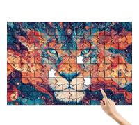Puzzle 1500 Piezas León, Rompecabezas Adultos, Juegos Educativos Familiares, Desafía el Puzzle Abstracto Creativo, Conjunto Colorido e Interesante con Caja para Regalo Mujer Decoracion Habitacion Z-1