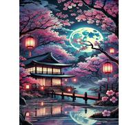 Puzzle 1500 Piezas Luna del jardín japonés | Puzzles Adultos | para Toda La Familia | 87x57 cm | Entretenimiento Creativo Rompecabezas Adultos Regalo