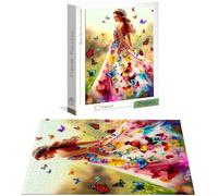 Puzzle 1500 Piezas Mariposa, Puzzle Chica con Caja para Adultos, 87x57 cm, DIY 1500 Piezas Rompecabezas Madera para Adultos, Rompecabezas Desafiante para Decoracion Hogar y Pared, Regalo Mujer H-7739