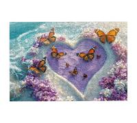 Puzzle 1500 Piezas Mariposa, Puzzle Madera Corazón, Clásico Rompecabezas Desafiante para Toda la Familia, Juguetes Rompecabezas Letras en la Parte Posterior, Regalos Originales para Hombre -1509