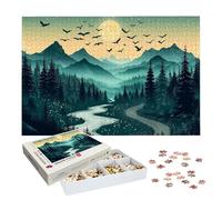 Puzzle 1500 Piezas Paisaje, Puzzle Atardecer con Caja para Adultos, 87x57cm, DIY 1500 Piezas Rompecabezas Madera para Adultos, Rompecabezas Desafiante para Decoracion Hogar, Regalo Mujer, -7553