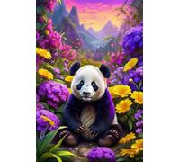 Puzzle 1500 Piezas Panda Flores, Puzzles Imposible, Desafiante Acertijo, Juegos de Rompecabezas para Toda la Familia, Puzzle Adultos 1500 Piezas 87 x 57 cm