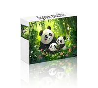 Puzzle 1500 Piezas Panda, Obra de Arte de Juegos de Puzzle Dibujos Animados, Juegos Divertidos Dificultad Rompecabezas Adultos, Entretenimento Decoración Hogar Regalos Creativos Juguetes 4 Años E-2