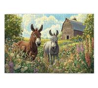 Puzzle 1500 Piezas para Adultos, Puzzle 1500 Piezas de Madera, DIY Rompecabezas de Madera para Adultos, Rompecabezas Desafiante para Toda la Familia, Regalos para Mujeres y Hombres, Tema: Burro, B-44