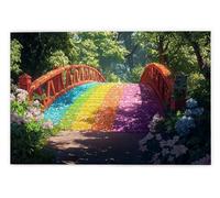Puzzle 1500 Piezas para Adultos, Puzzle 1500 Piezas de Madera, DIY Rompecabezas de Madera para Adultos, Rompecabezas Desafiante para Toda la Familia, Regalo para Mujer y Hombres, Tema: Arcoíris, H-72