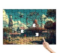 Puzzle 1500 Piezas Parque Atracciones, Rompecabezas Adultos Educativos Familiares, Desafía Puzzle Rueda Fortuna Creativo, Colorido e Interesante con Caja para Regalo Mujer Decoracion Habitacion T-7