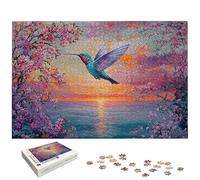 Puzzle 1500 Piezas, Puzzle Colibrí con Caja Regalo, Flor Puzzles 1500 Piezas Adultos, Medidas: 87 x 57 cm, Rompecabezas Adultos de Madera, Rompecabezas Desafiante para Decoración Hogar y Pared, -5680