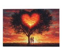 Puzzle 1500 Piezas, Puzzle Día de San Valentín con Caja Regalo para Adultos, DIY 1500 Piezas Rompecabezas de Madera para Adultos, Rompecabezas Desafiante para Decoración Hogar y Pared, Regalos, K-87