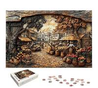 Puzzle 1500 Piezas, Puzzle Retro con Caja Regalo, Ciudad Puzzles 1500 Piezas Adultos, Medidas: 87 x 57 cm, Rompecabezas Adultos de Madera, Rompecabezas Desafiante para Decoración Hogar y Pared, -5522