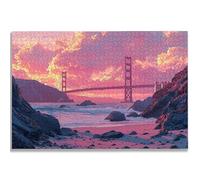 Puzzle 1500 Piezas, Puzzle San Francisco con Caja para Adultos, DIY Paisaje Rompecabezas Madera para Adultos, 1500 Piezas Rompecabezas Desafiante, para Decoracion Hogar, Regalo Mujer/Hombres, -2964