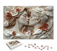 Puzzle 1500 Piezas, Puzzle San Valentín con Caja Regalo, Rosa Puzzles 1500 Piezas Adultos, Medidas: 87 x 57 cm, Rompecabezas Adultos de Madera, Rompecabezas Desafiante para Decoración Hogar, -4996