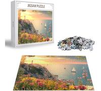 Puzzle 1500 Piezas, Puzzles Adultos, Lago Obra de Arte de Juego de Rompecabezas para Adultos, Flor Pasatiempo Creativo, Diversión, DIY para Decoración del Hogar 87x57cm H-4846